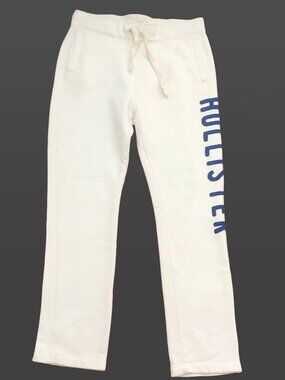 Vintage Hollister White Sweatpants with Logo Print  Size L